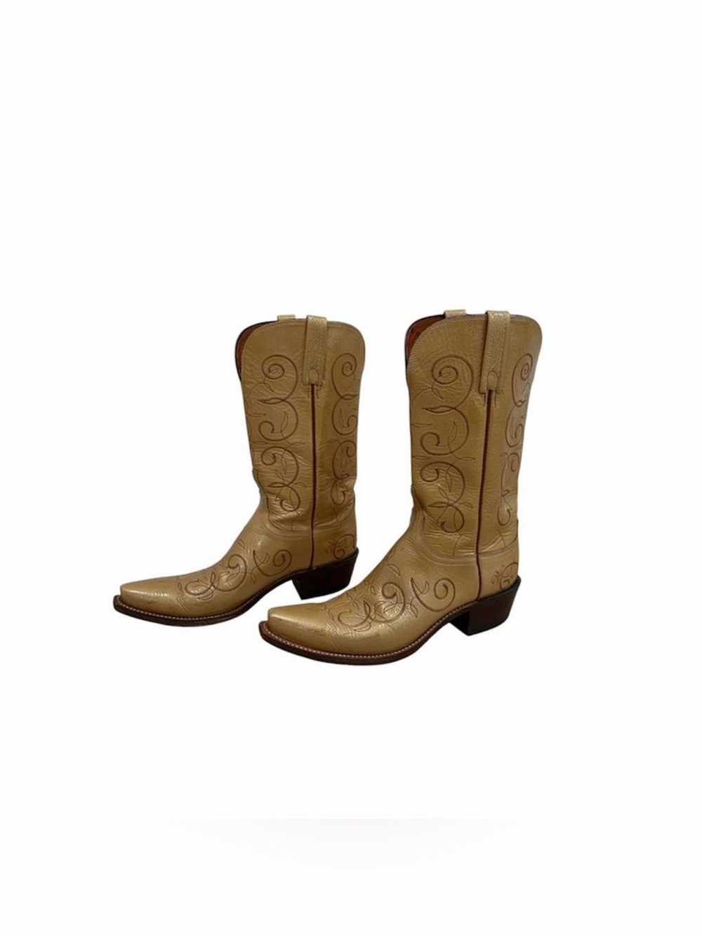 Vintage Patent Leather Cowgirl Boots by Lucchese